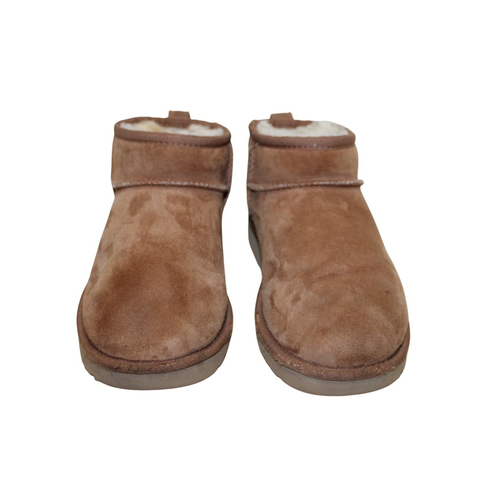 UGG Classic Ultra Mini Boots Women 7 Chestnut Good Suede Sheepskin